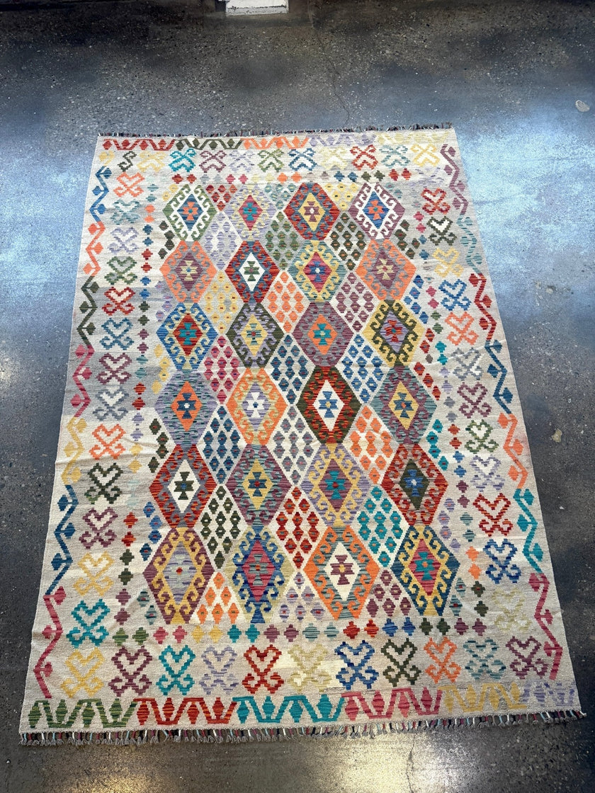 Afghan Maimana Kilim Rug | 7' x 9' 11