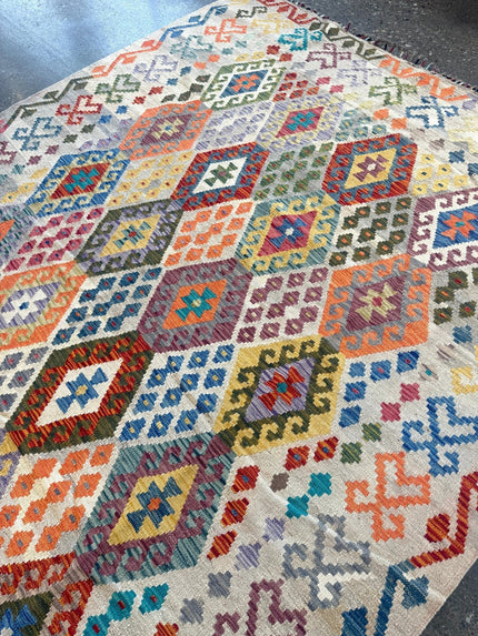 Afghan Maimana Kilim Rug | 7' x 9' 11