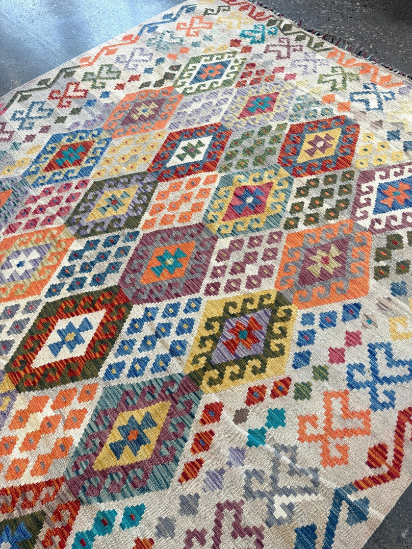 Afghan Maimana Kilim Rug | 7' x 9' 11
