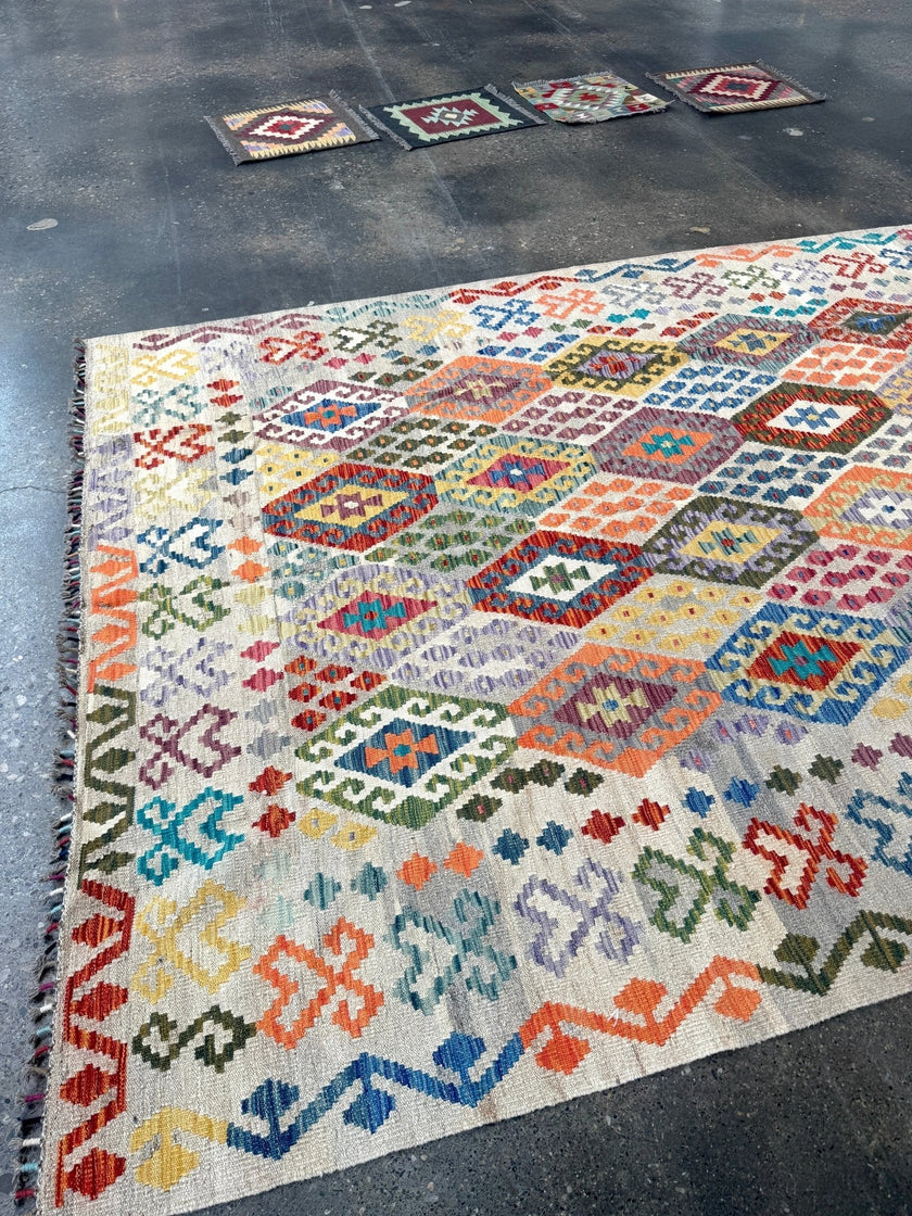 Afghan Maimana Kilim Rug | 7' x 9' 11
