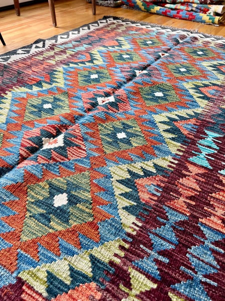 Afghan Maimana Kilim Rug | 6' 5