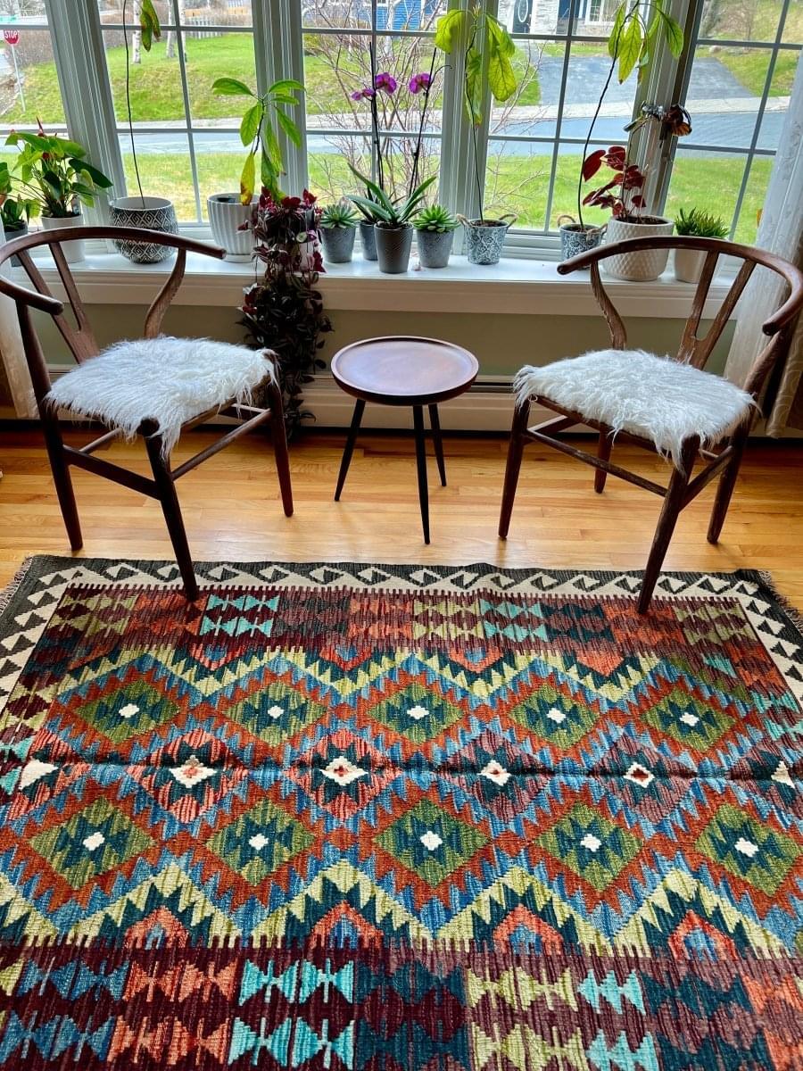 Afghan Maimana Kilim Rug | 6' 5