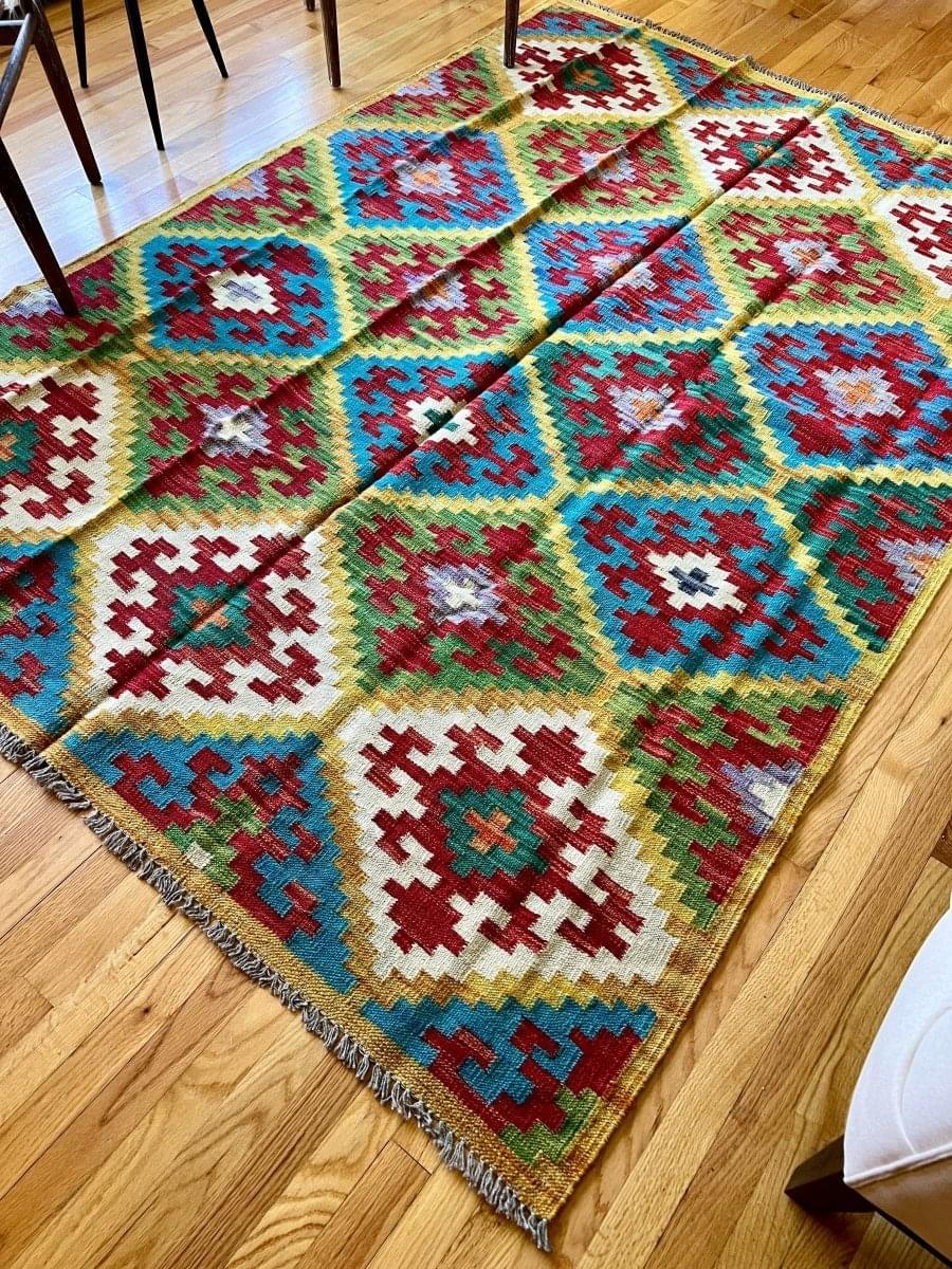 Afghan Maymana Kilim Rug | 8' x 5' 9