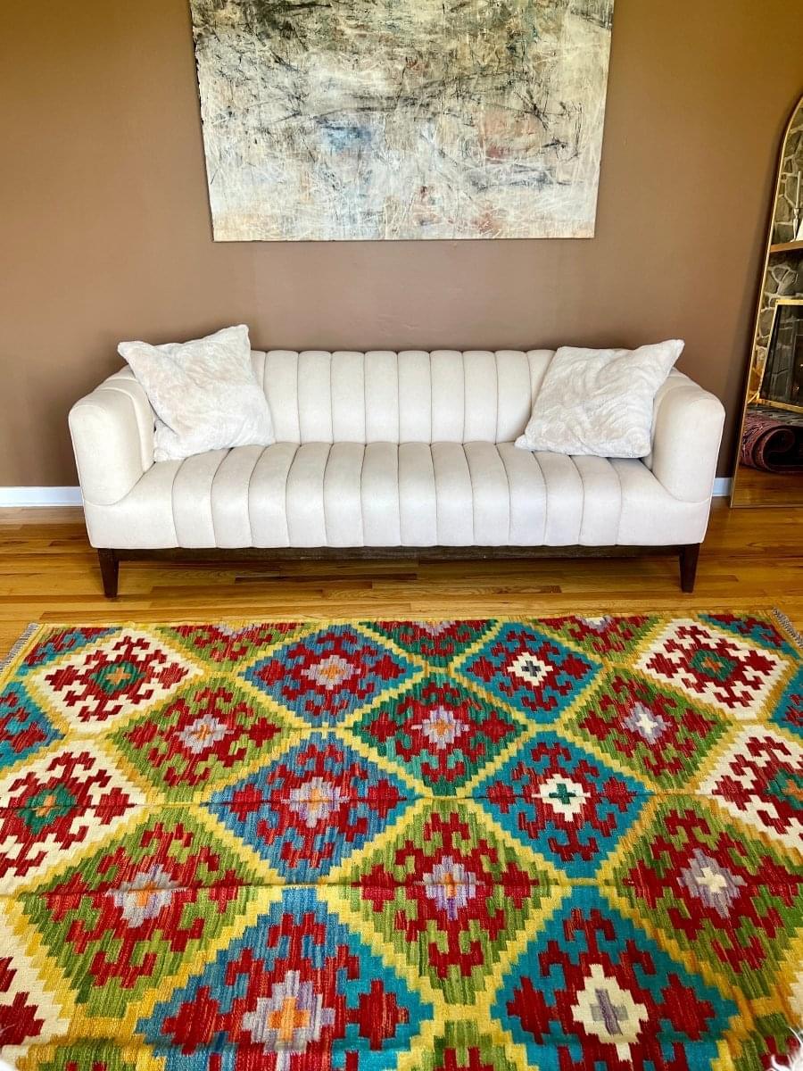 Afghan Maymana Kilim Rug | 8' x 5' 9
