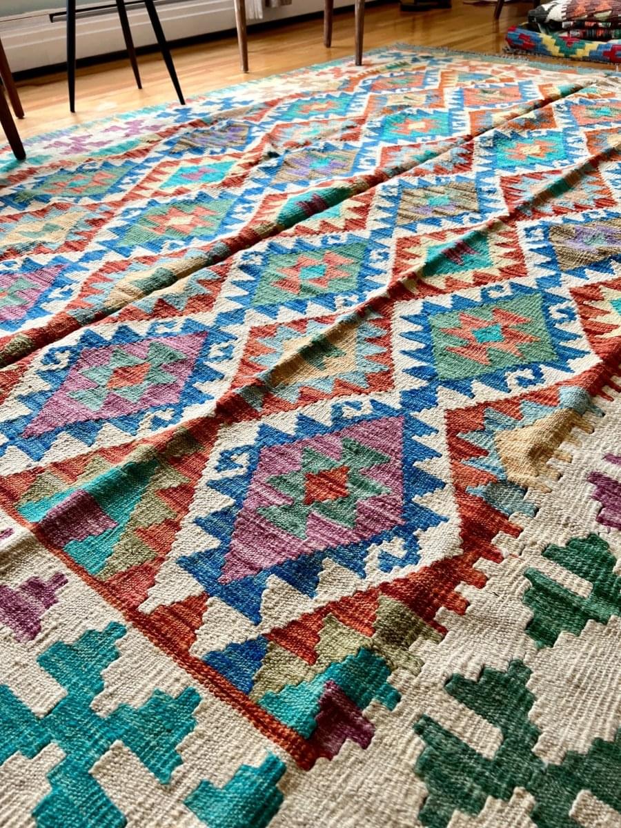 Afghan Maimana Kilim Rug | 9' 5