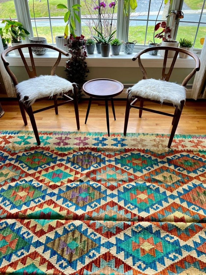 Afghan Maimana Kilim Rug | 9' 5