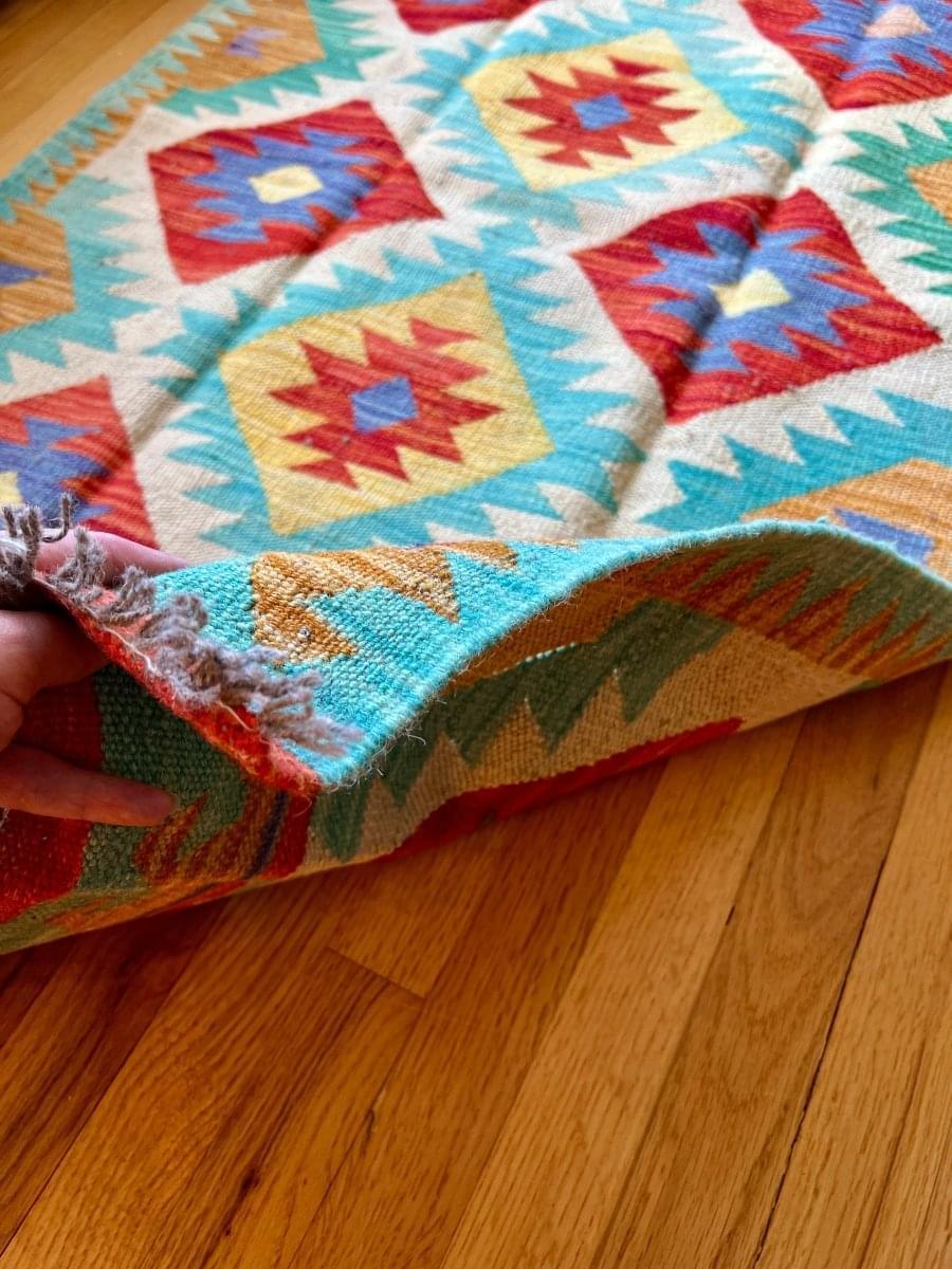 Afghan Maymana Kilim Runner | 8' 2