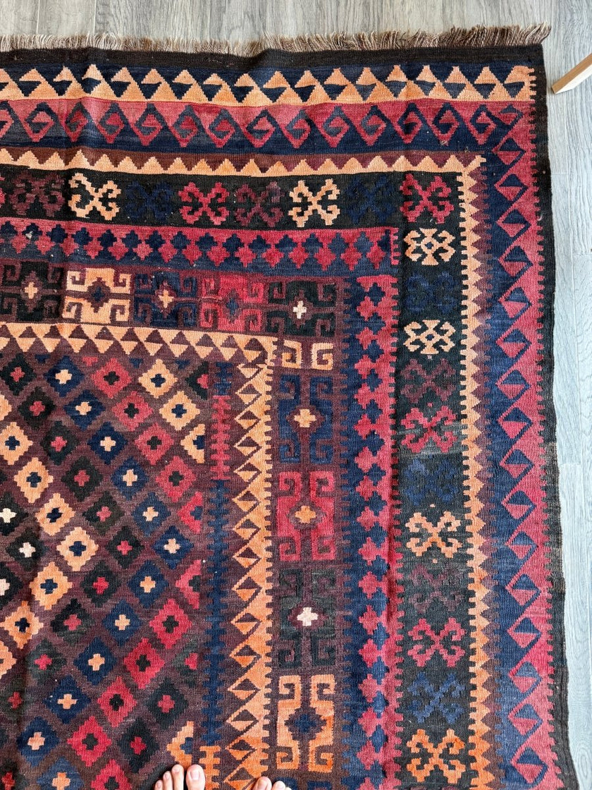 Afghan Uzbek Kilim Rug | 7' 10