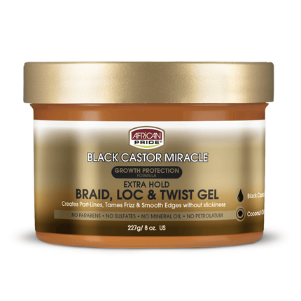 AFRICAN PRIDE BLACK CASTOR LOC TWIST GEL 8OZ