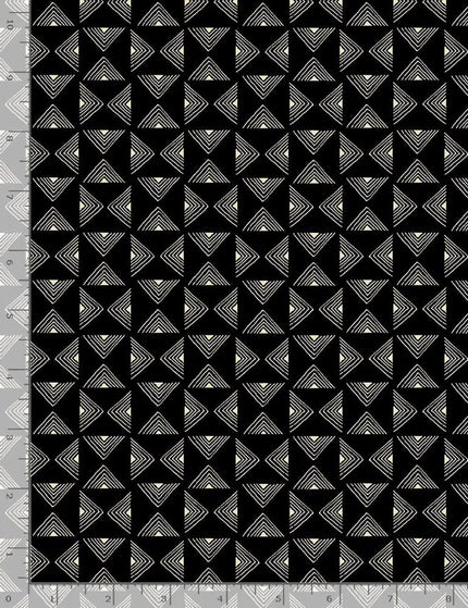 African Women - Triangular Geo Pattern - Black