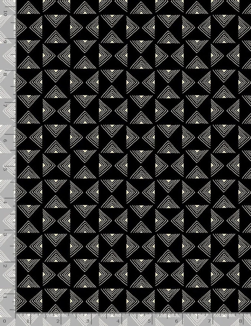 African Women - Triangular Geo Pattern - Black