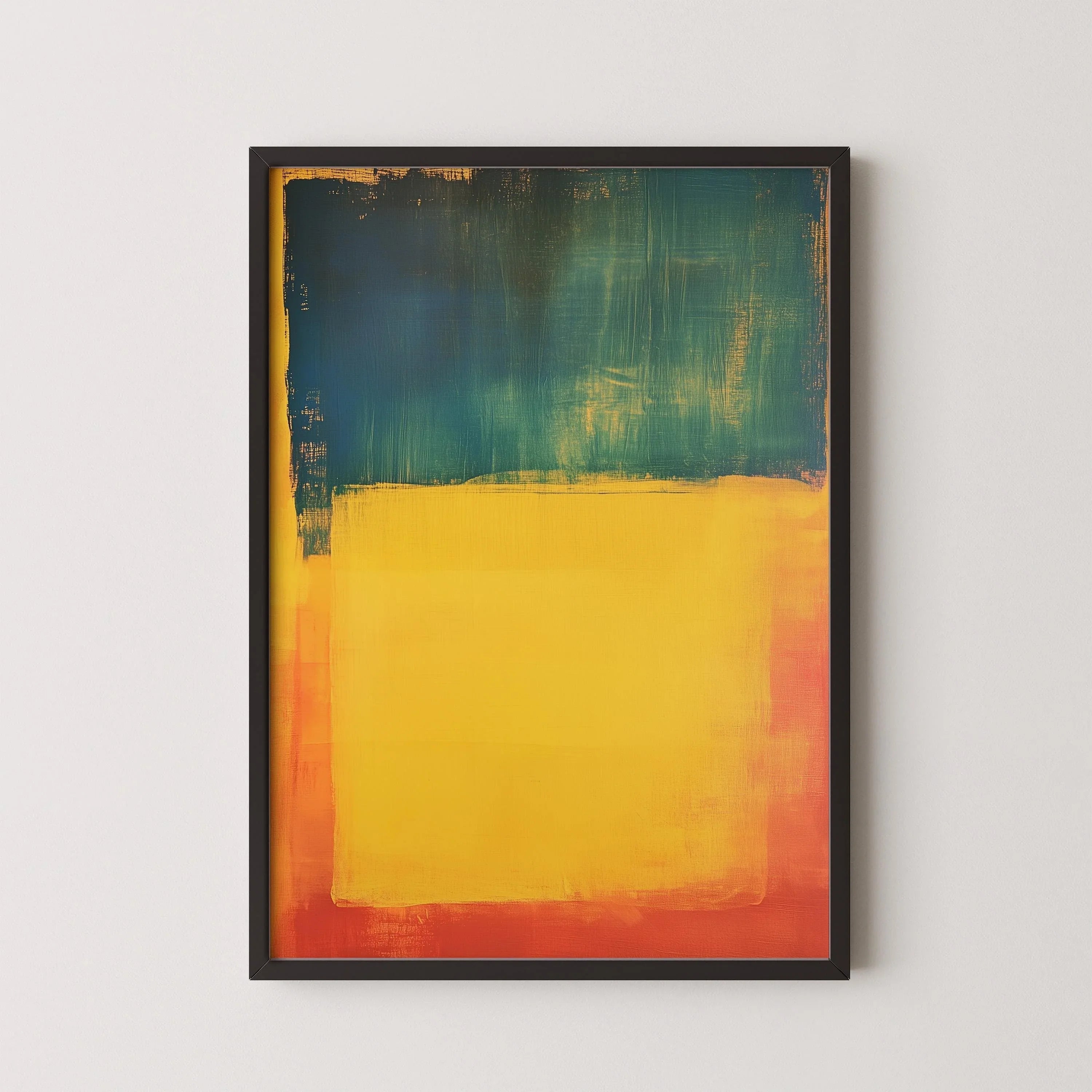After Mark Rothko - Blue Yellow Red (Colour Field: AI) | Modern Abstract Art (Available handframed or unframed)