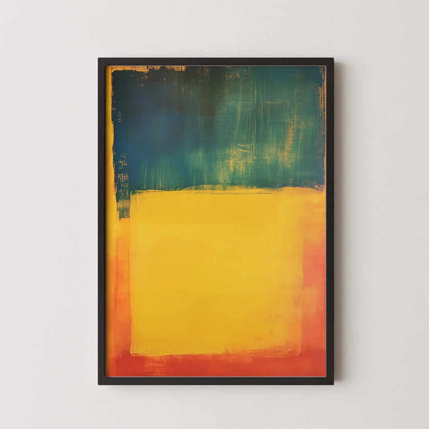 After Mark Rothko - Blue Yellow Red (Colour Field: AI) | Modern Abstract Art (Available handframed or unframed)