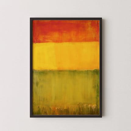 After Mark Rothko - Green Yellow Red (Colour Field: AI) | Modern Abstract Art (Available handframed or unframed)