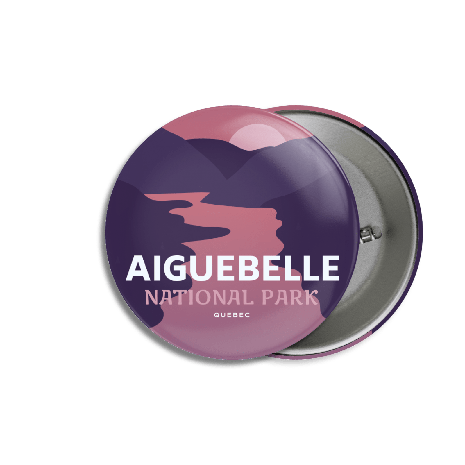 Aiguebelle National Park of Quebec Pinback Button, Canada Parks