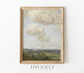 Vintage Landscape Sky and Land Painting L0204