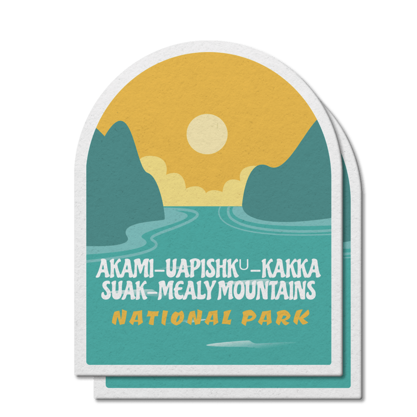 Akami-Uapishku-KakKasuak-Mealy National Park of Canada Waterproof Vinyl Sticker, Canada Parks