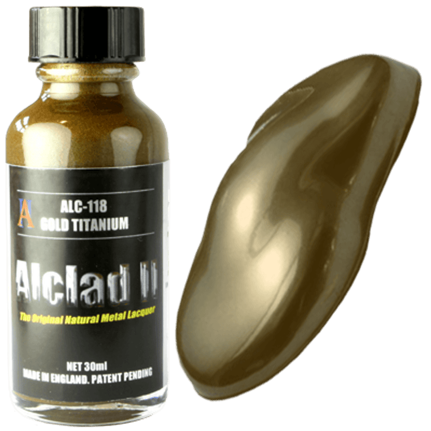 Alclad II 118 Titanium Gold Lacquer Paint 30mL NIB