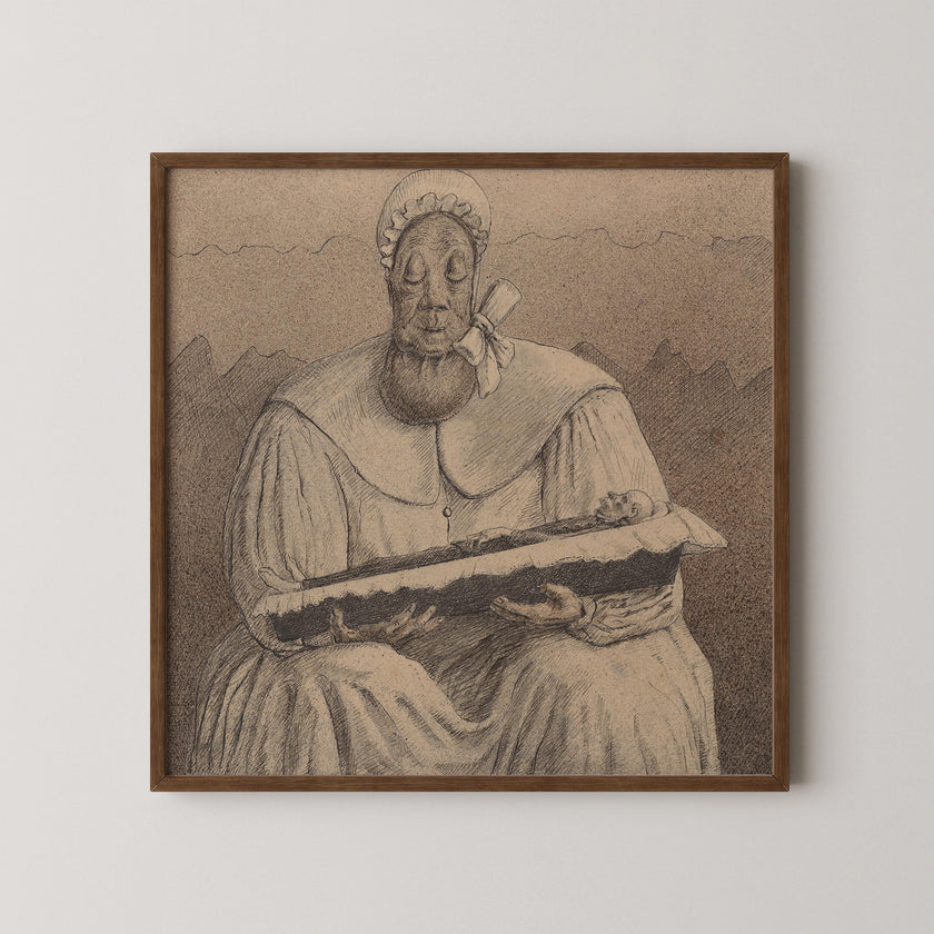 Alfred Kubin Surrealist Print: Symbolist Sketch Art, Monochrome Giclee