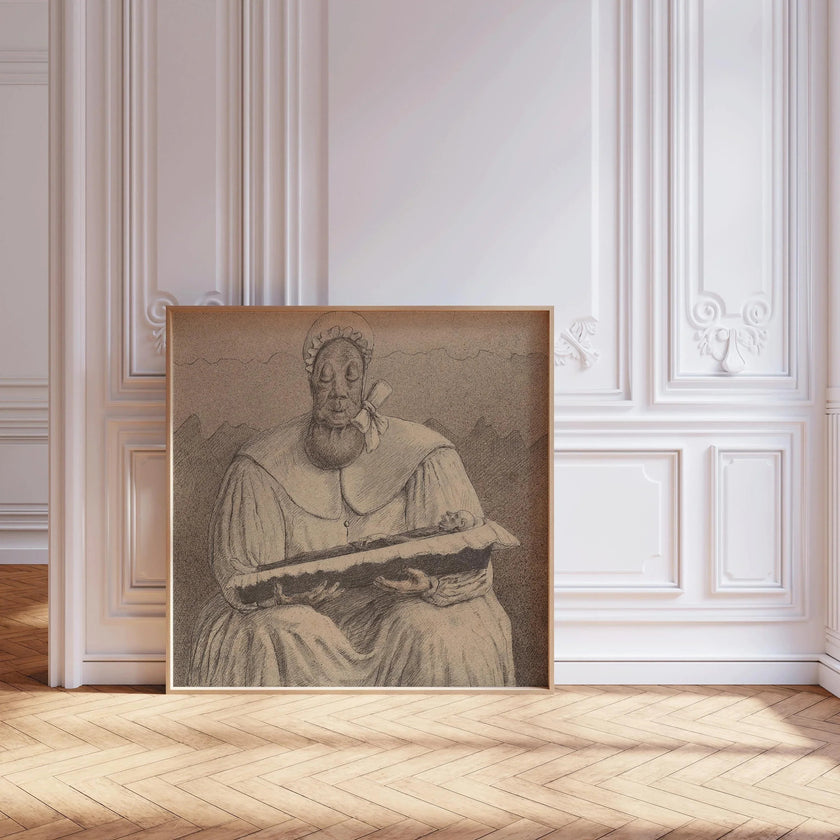 Alfred Kubin Surrealist Print: Symbolist Sketch Art, Monochrome Giclee