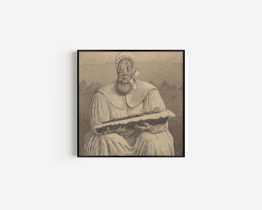 Alfred Kubin Surrealist Print: Symbolist Sketch Art, Monochrome Giclee