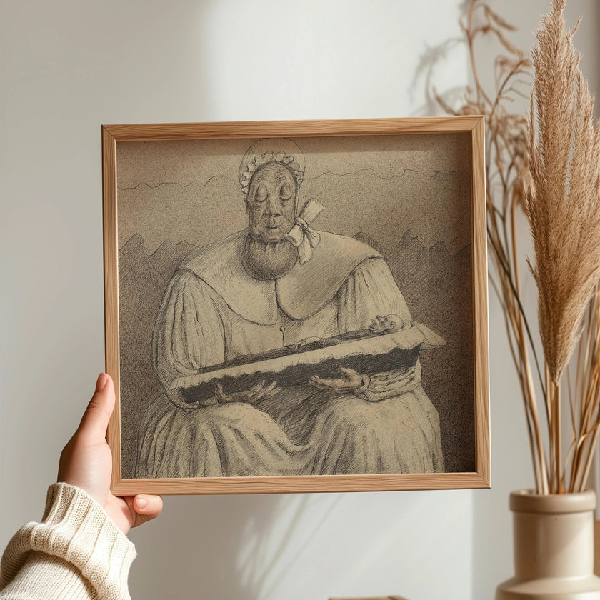 Alfred Kubin Surrealist Print: Symbolist Sketch Art, Monochrome Giclee