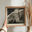 Alfred Kubin - The Horror | Famous Surreal Symbolist Monochrome Sketch Art (available handframed or unframed) 1x1