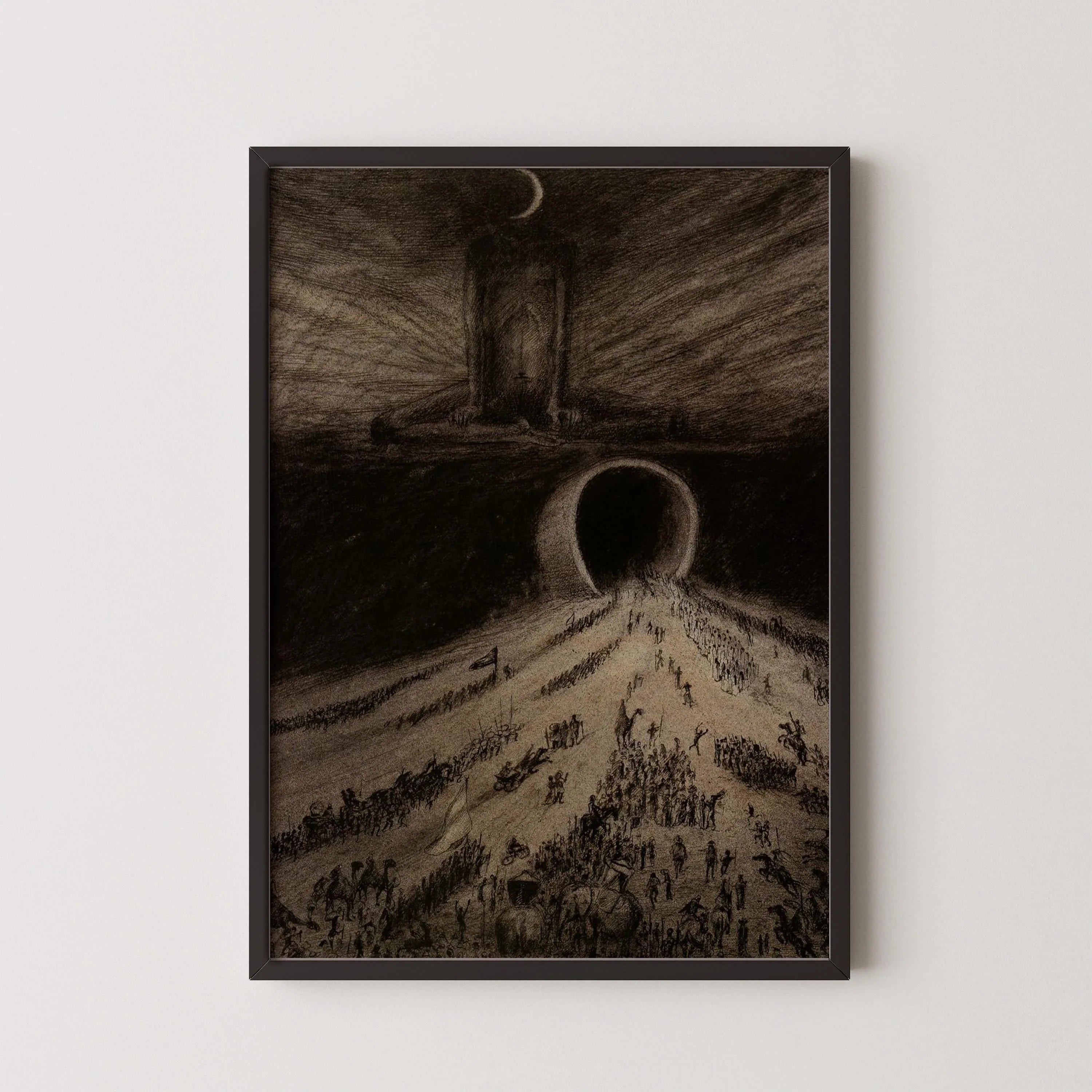 Alfred Kubin 'The Way to Hell' Print: Vintage Symbolist Sketch Art