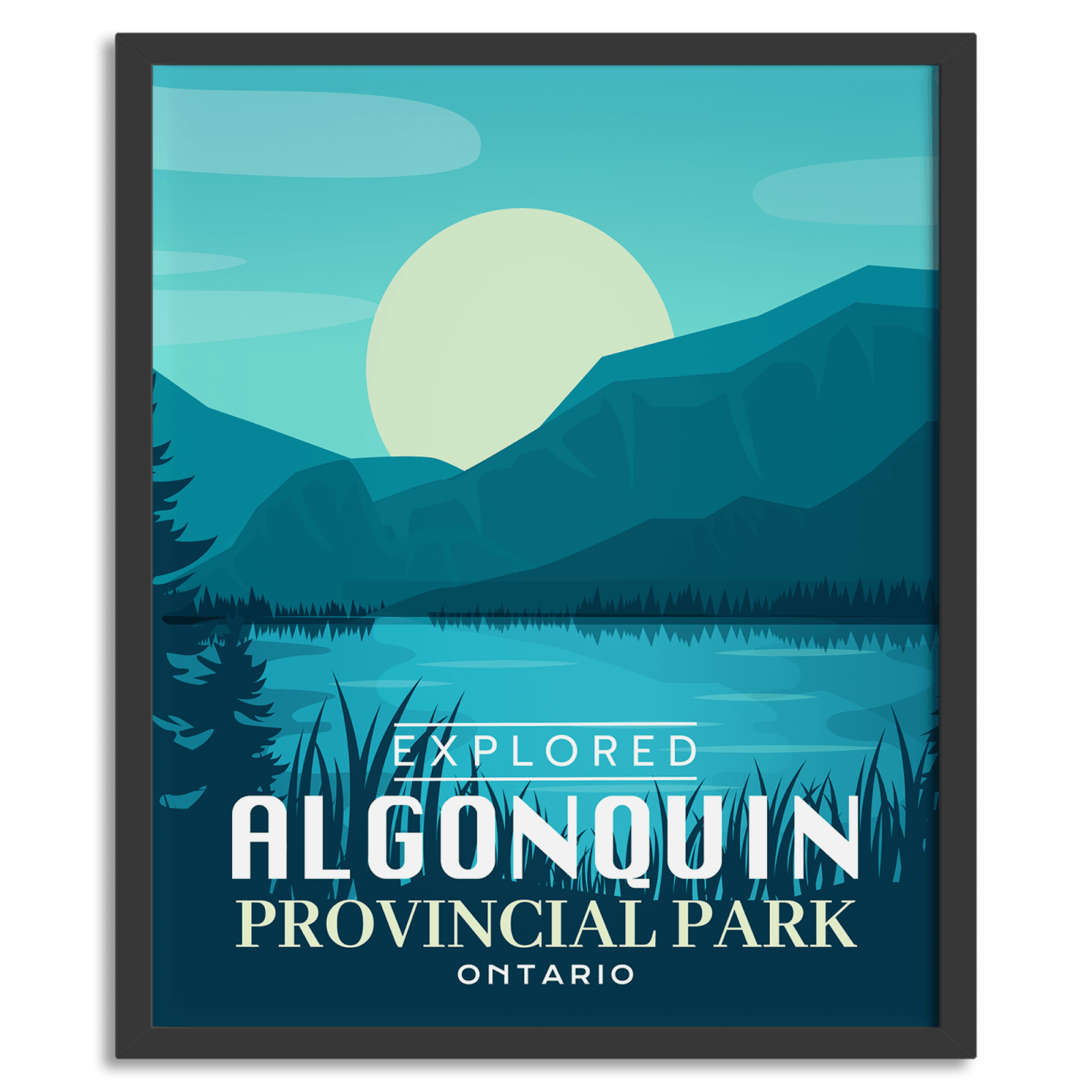 Algonquin Provincial Park 'Explored' Poster, Canada Parks