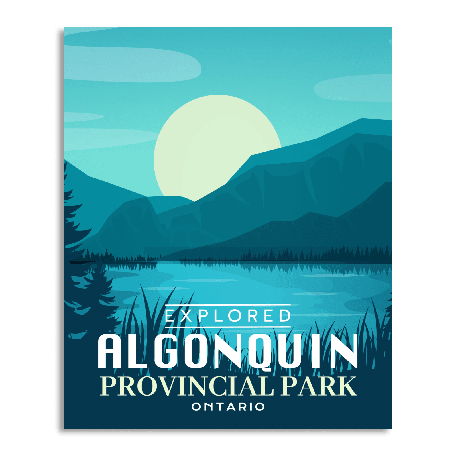 Algonquin Provincial Park 'Explored' Poster, Canada Parks