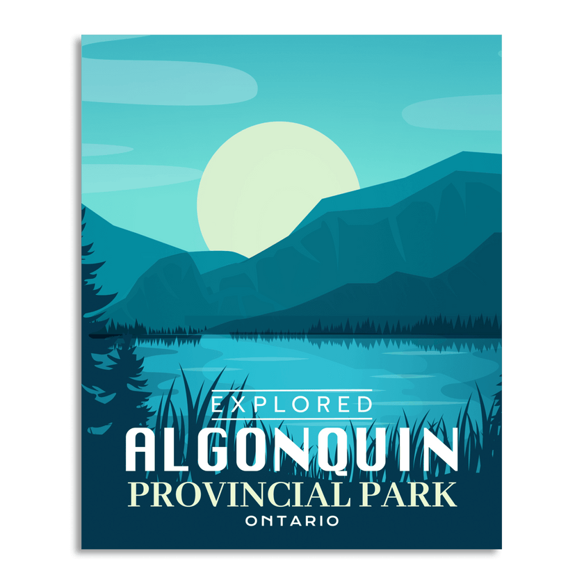 Algonquin Provincial Park 'Explored' Poster, Canada Parks