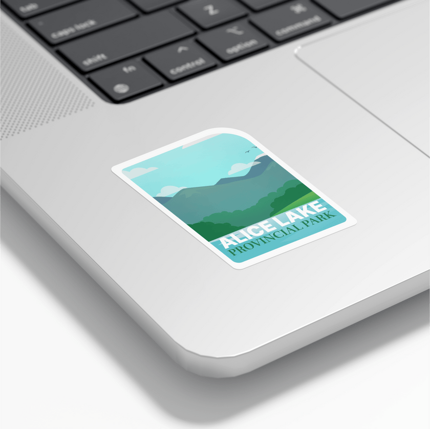 Alice Lake British Columbia Provincial Park Waterproof Vinyl Sticker, Canada Parks