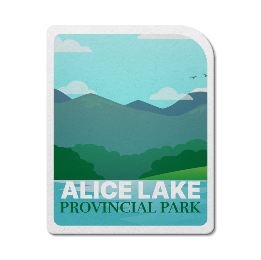 Alice Lake British Columbia Provincial Park Waterproof Vinyl Sticker, Canada Parks