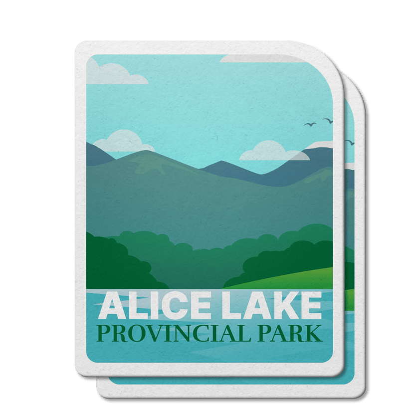 Alice Lake British Columbia Provincial Park Waterproof Vinyl Sticker, Canada Parks