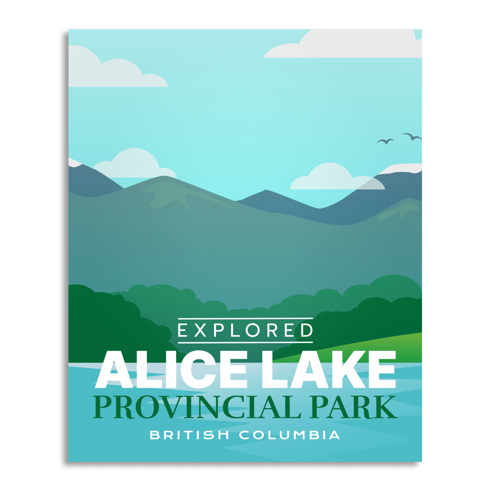 Alice Lake Provincial Park 'Explored' Poster, Canada Parks