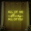 All Of Me Love All Of You Neon Sign