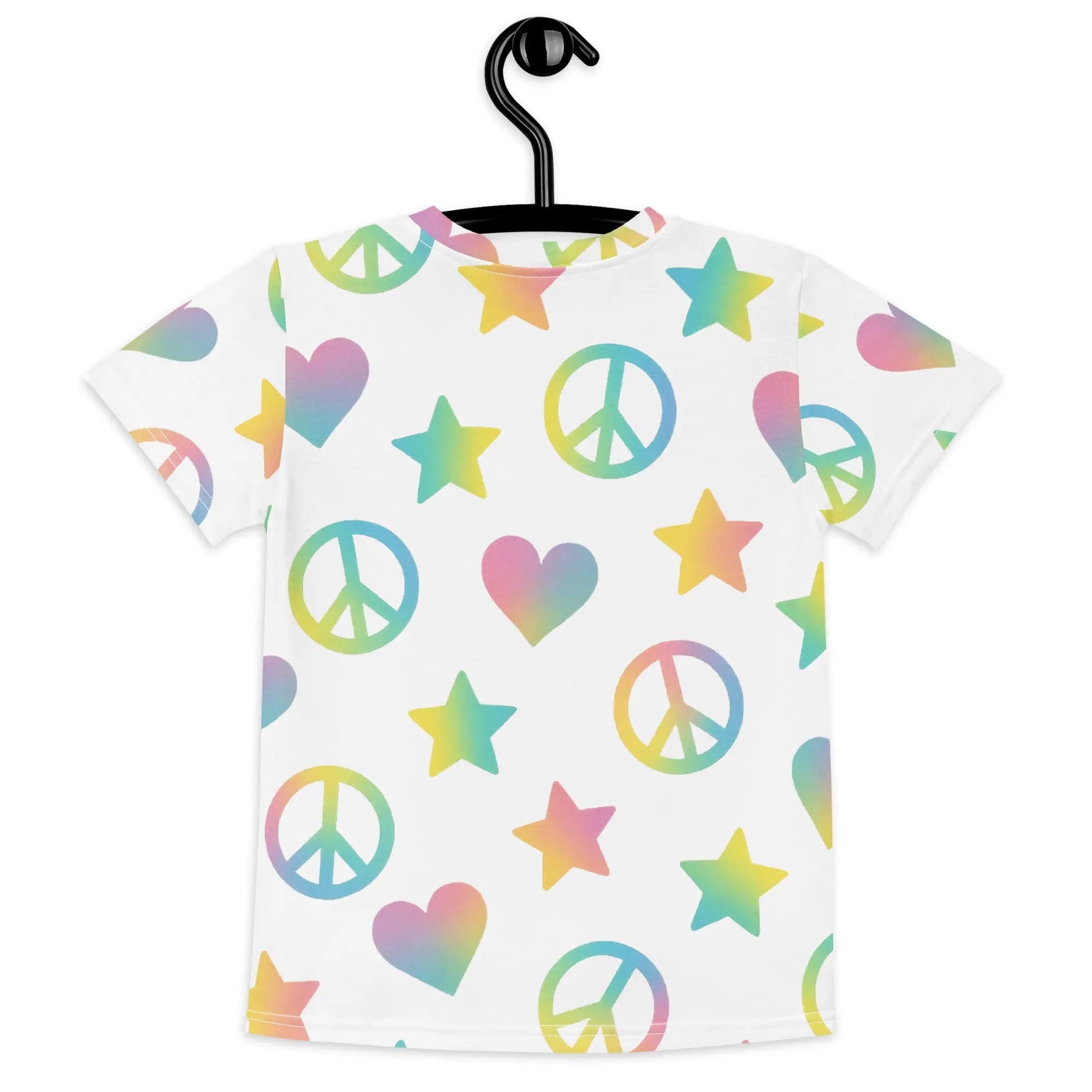 Paper peace Kids crew neck t-shirt - Peace Signs, Hearts & Stars