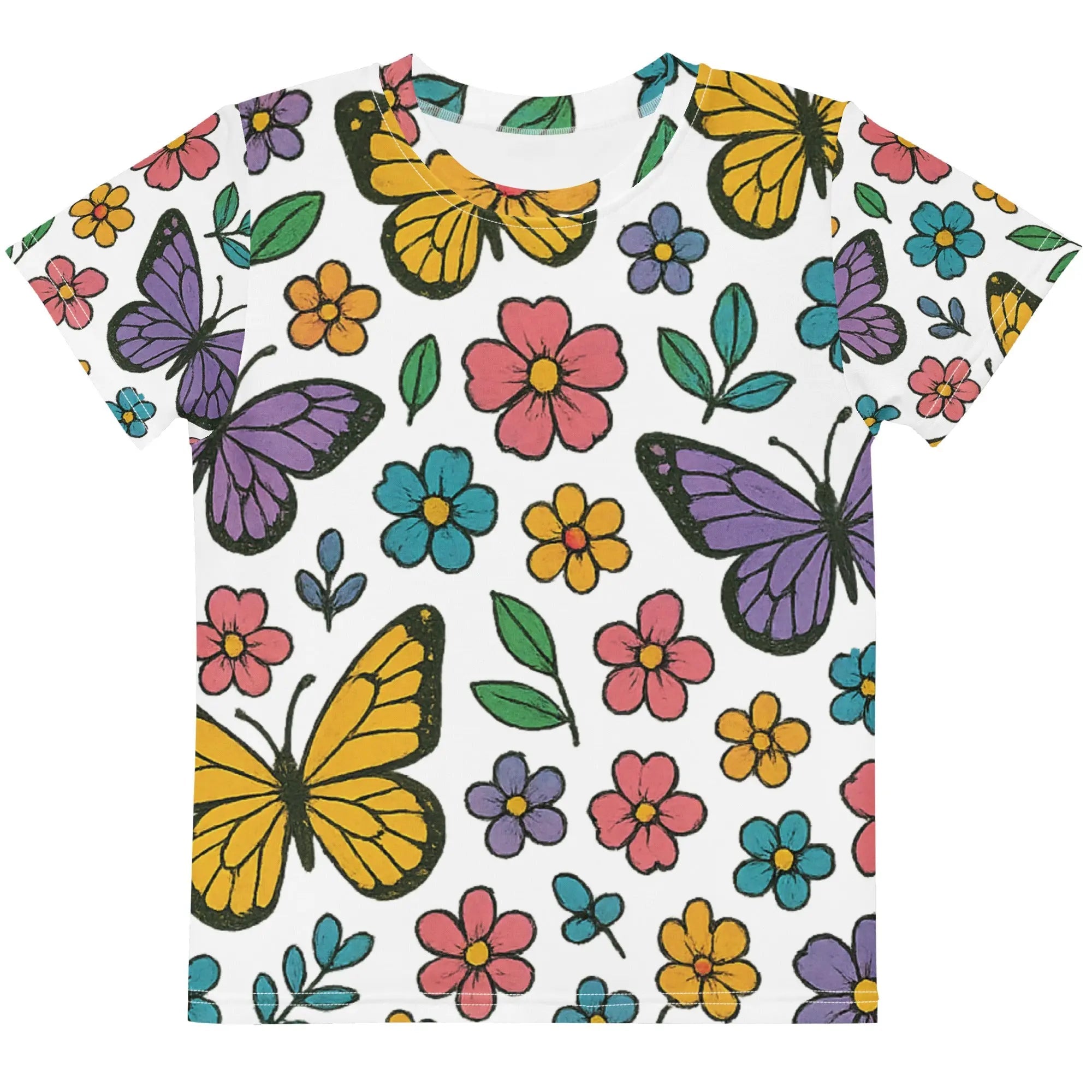 Paper peace Kids crew neck t-shirt - Butterfly Bloom