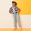 Paper peace Kids crew neck t-shirt - Superhero Symbols