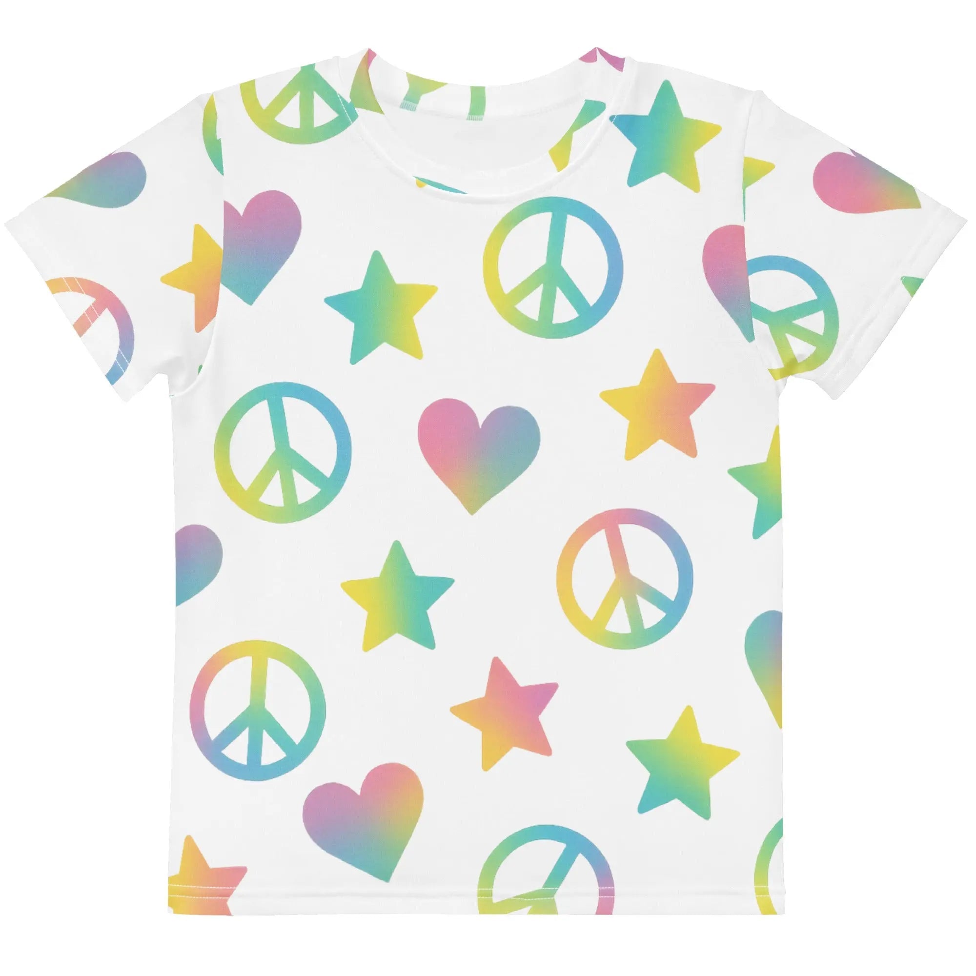 Paper peace Kids crew neck t-shirt - Peace Signs, Hearts & Stars