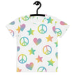 Paper peace Kids crew neck t-shirt - Peace Signs, Hearts & Stars