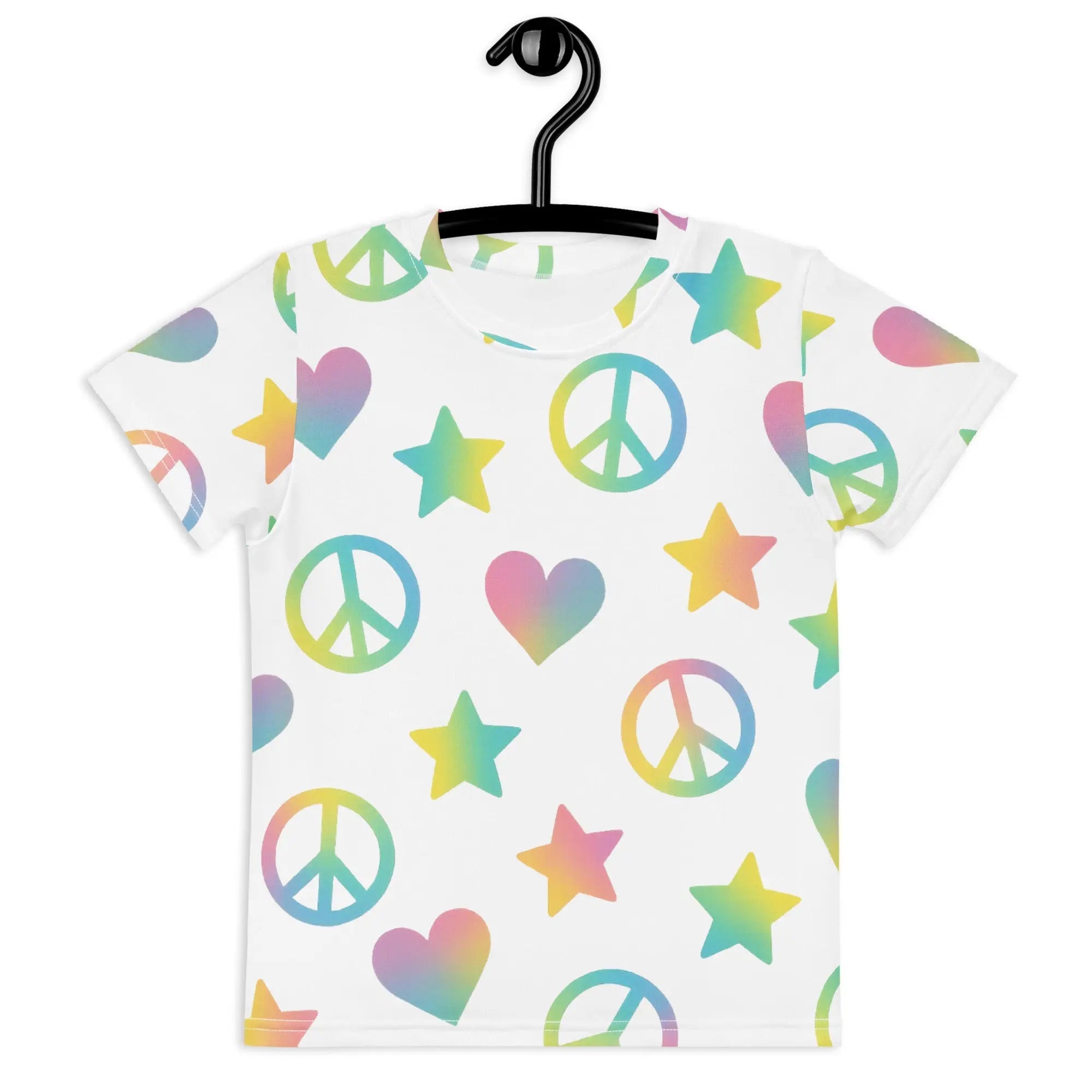 Paper peace Kids crew neck t-shirt - Peace Signs, Hearts & Stars