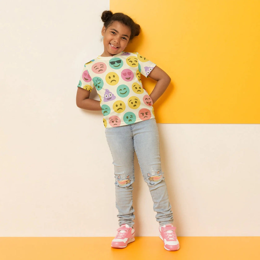 Paper peace Kids crew neck t-shirt - Emoji’s