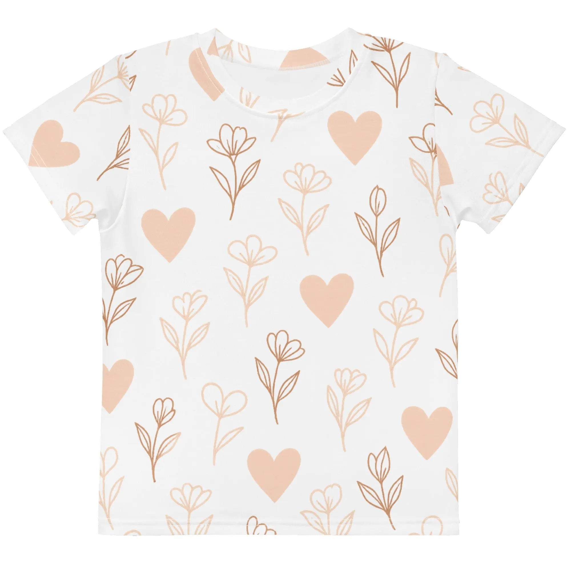 paper peace Kids crew neck t-shirt - Hearts