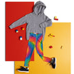 Paper peace Kid's Leggings - Chaotic Tie-Dye