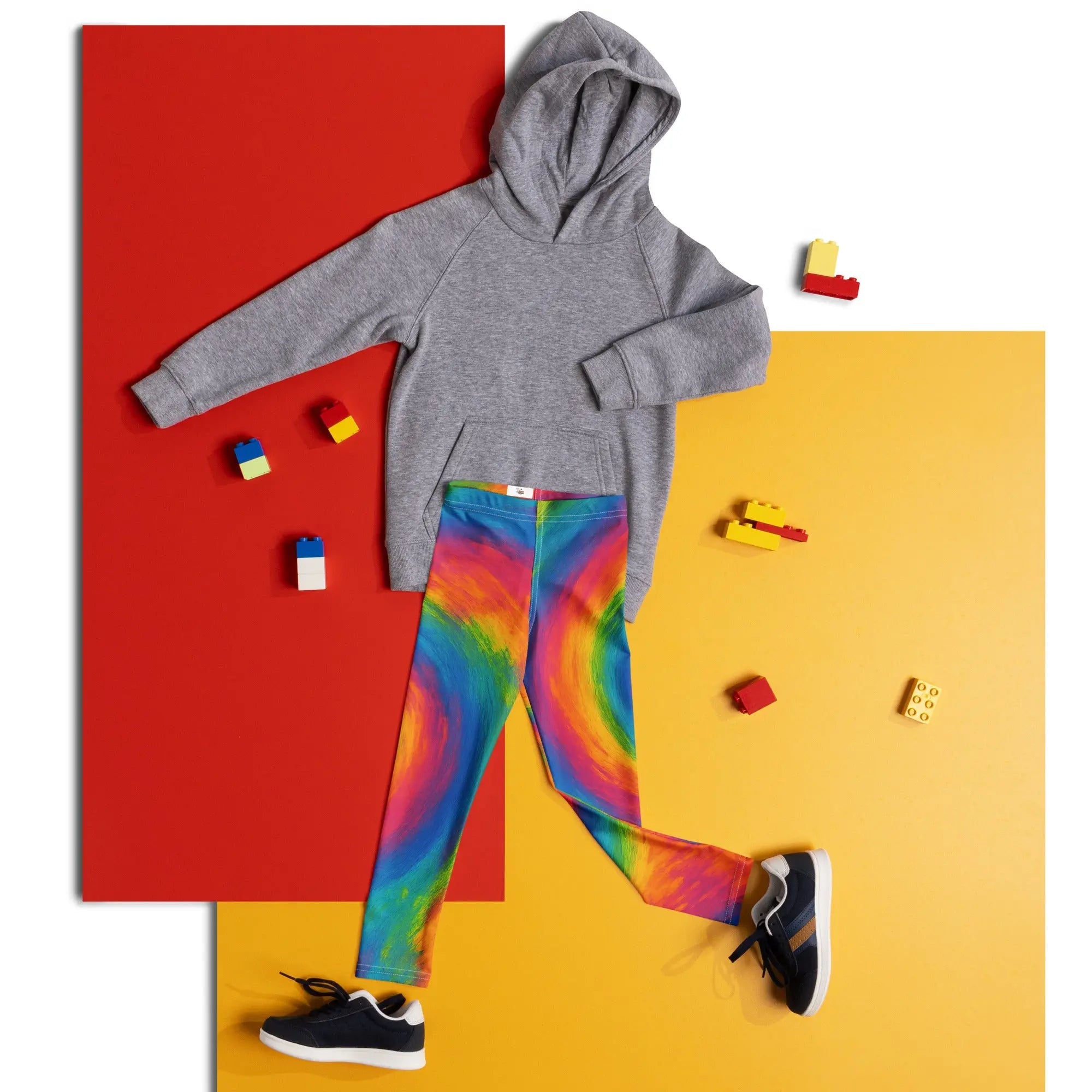Paper peace Kid's Leggings - Chaotic Tie-Dye