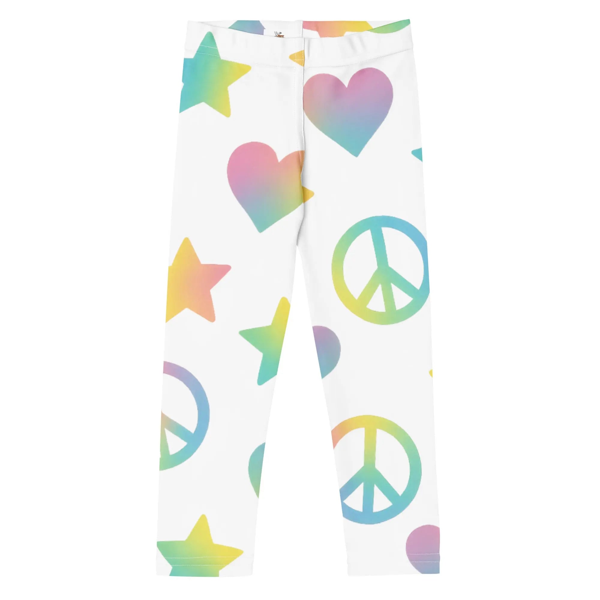 Paper peace Kid's Leggings - Peace Signs, Hearts & Stars