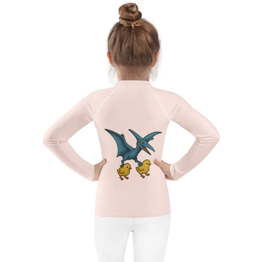 Chickasaurous Pteropoultry Kids Rash Guard