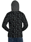 Men's Recycled Premium Black-Gray Hoodie-Allover 3 crusader print