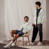 Paper peace Unisex zip hoodie - Neon Geometrics